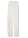 P.a.r.o.s.h . Wide-leg Silk Pants With Elastic Waistband In White