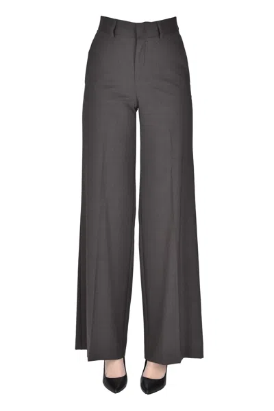 P.a.r.o.s.h Wide Leg Trousers In Gray