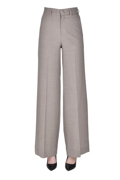 P.a.r.o.s.h Wide Leg Trousers In Gray