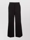 P.a.r.o.s.h Wide-leg Trousers Back Pockets In Black