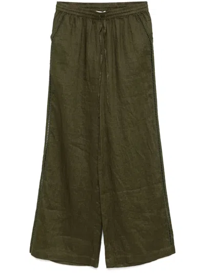 P.a.r.o.s.h Wide-leg Trousers In Green