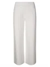 P.a.r.o.s.h . Wide-leg Trousers In Stretch Fabric In White