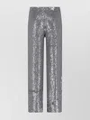 P.a.r.o.s.h Wide Leg Trousers Sequin Detail In Gray