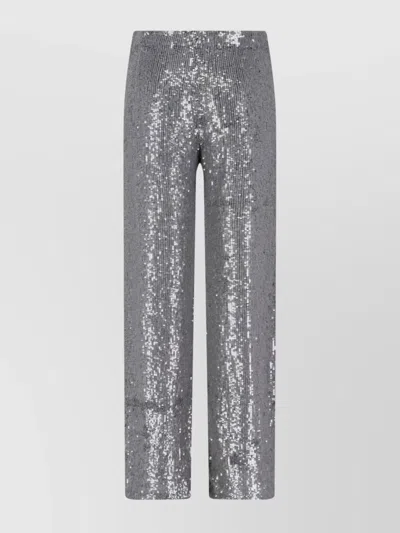 P.A.R.O.S.H WIDE LEG TROUSERS SEQUIN DETAIL