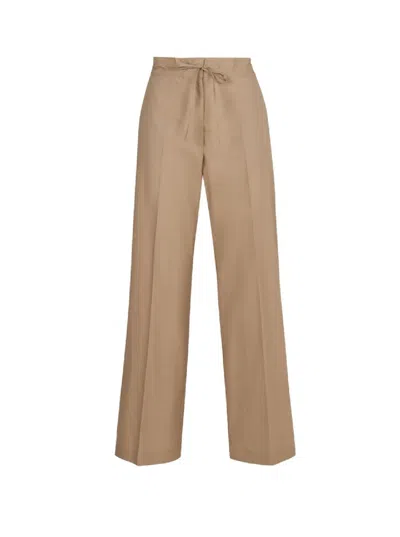 P.A.R.O.S.H WIDE-LEG TROUSERS WITH HIGH WAIST
