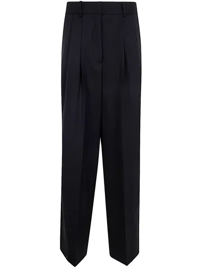 P.a.r.o.s.h Parosh Wide Leg Trousers With Pences In Blue