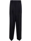 P.a.r.o.s.h Parosh Wide Leg Trousers With Pences In Black