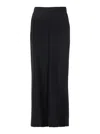 P.a.r.o.s.h Black Pants With Wide Leg And Elastic Rear Waist