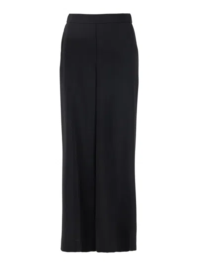 P.a.r.o.s.h Wide-leg Trousers With Smooth Finish And Elasticated Waistband