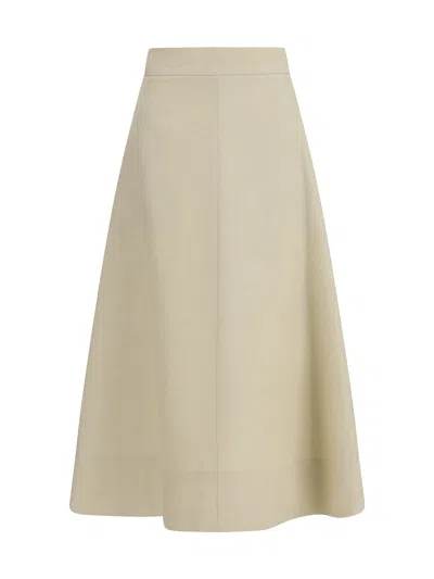 P.a.r.o.s.h P. A.r. O.s. H. Wide Midi Skirt In White