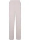P.a.r.o.s.h Straight Trousers With Elastic Waistband And Side Pockets In Neutral