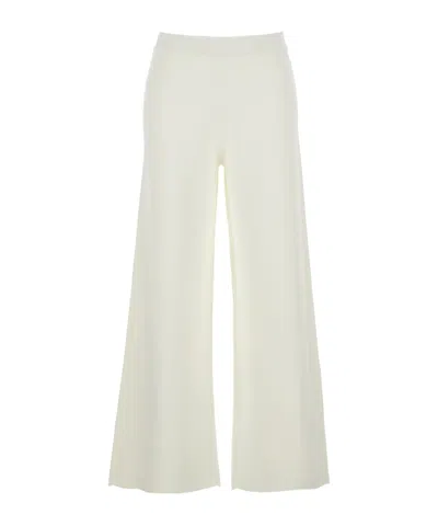 P.a.r.o.s.h Wide-leg Casual Pants In White