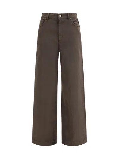 P.a.r.o.s.h . Wide-leg Drill Trousers In Brown
