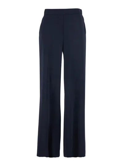 P.a.r.o.s.h . Wide-leg Elasticated Trousers In Blue