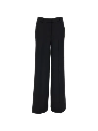 P.a.r.o.s.h Wide Leg Trousers Belt Loops Cargo Pockets In Blue