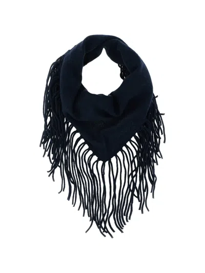 P.a.r.o.s.h Without Fringe-trim Triangular Scarf In Black