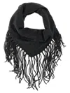 P.a.r.o.s.h Without Fringed Triangular Scarf In Gray