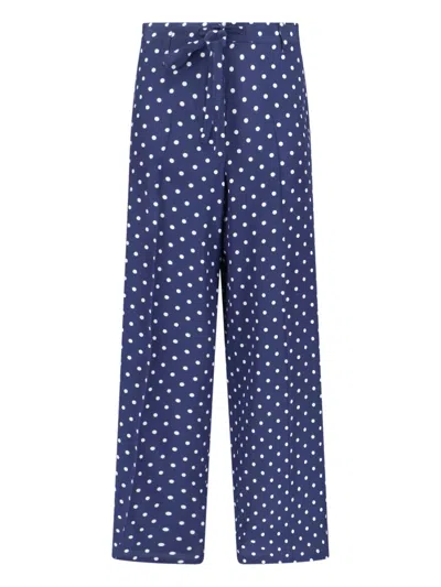 P.a.r.o.s.h Parosh Women's 100% Silk Trousers In Blue
