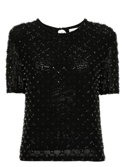 P.A.R.O.S.H WOMEN'S BEAD EMBELLISHED T SHIRT