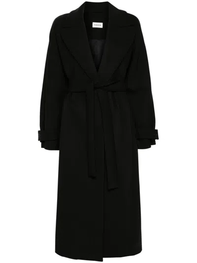 P.a.r.o.s.h Women's Belted Coat In 013 Nero