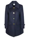 P.a.r.o.s.h Button-up Wool Coat In Blue