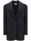 P.a.r.o.s.h Parosh Wool Single-breasted Blazer Jacket In Blue
