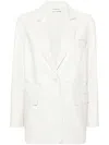 P.a.r.o.s.h Single-breasted Leather Blazer In White