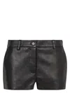P.a.r.o.s.h Parosh Maciock Leather Shorts In Black