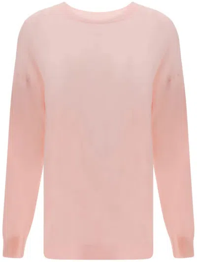 P.a.r.o.s.h Parosh Women Nude Wool Silk Sweater In Pink