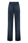 P.a.r.o.s.h High-waisted Tailored Trousers In Blue
