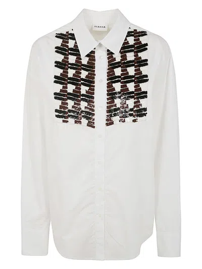 P.A.R.O.S.H WOMEN'S SEQUINED PLASTRON SHIRT
