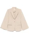 P.a.r.o.s.h Parosh Single-breasted Blazer Jacket In Neutral