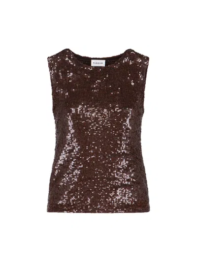 P.a.r.o.s.h Parosh Women's Stretch Polyamide Top In Brown