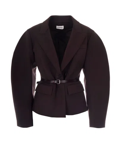 P.a.r.o.s.h Parosh Women's Tailored Belted Blazer Jacket In Testa Di Moro
