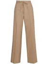 P.a.r.o.s.h Parosh Cotton Wide Leg Trousers In Beige