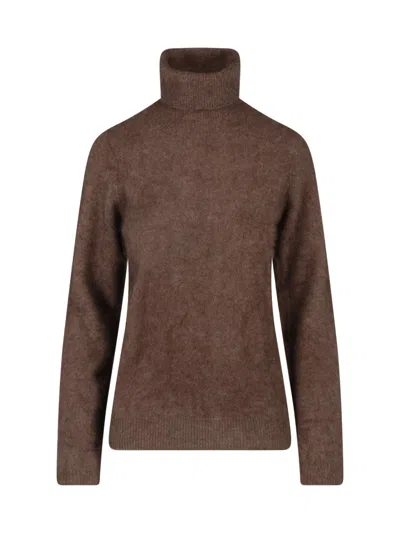 P.a.r.o.s.h Wool Yak Crewneck Sweatshirt In Purple