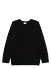 P.a.r.o.s.h Parosh Black Wool-cashmere Ribbed Sweater In Black