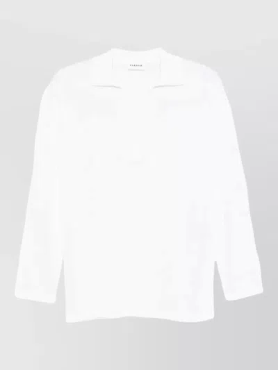 P.a.r.o.s.h Womens Knit Top Long Sleeves V Neckline In White