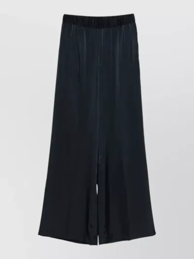 P.a.r.o.s.h Womens Satin Wide Leg Trousers In Blue