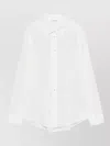 P.a.r.o.s.h Womens Shirt Curved Hem Sheer Fabric In White