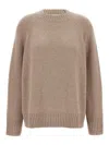 P.a.r.o.s.h Fine-knit Cashmere Sweatshirt In Beige