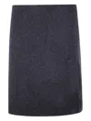P.a.r.o.s.h Wool A-line Skirt In Gray