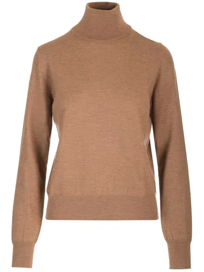 P.a.r.o.s.h Wool And Cashmere Turtleneck Knitwear Brown