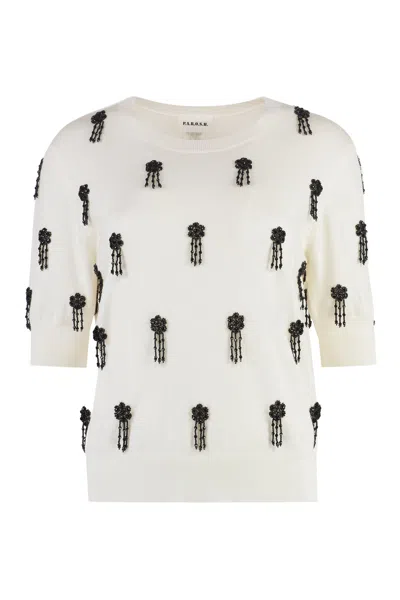 P.a.r.o.s.h Women's Wool-blend Crew-neck Sweater In White