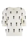 P.a.r.o.s.h Parosh Wool-blend Crew-neck Sweater In White