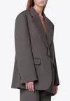 P.a.r.o.s.h . Chestnut-coloured Wool Blend Jacket In Gray