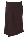 P.a.r.o.s.h Wool-blend Midi Skirt In Brown