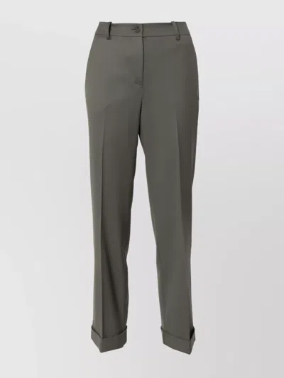 P.A.R.O.S.H WOOL-BLEND TROUSERS FRONT PLEATS