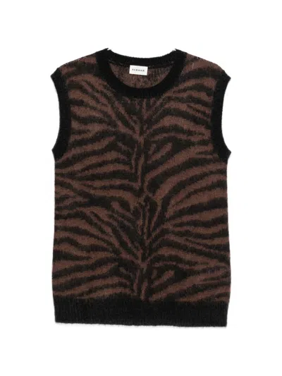 P.a.r.o.s.h Parosh Wool Blend Vest In Brown