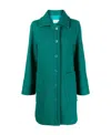 P.a.r.o.s.h Parosh Single-breasted Coat In Green